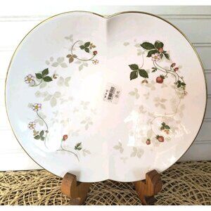 Vintage Wedgwood England "Wild Strawberry" Marriage Bowl Green, NEW Old Stock